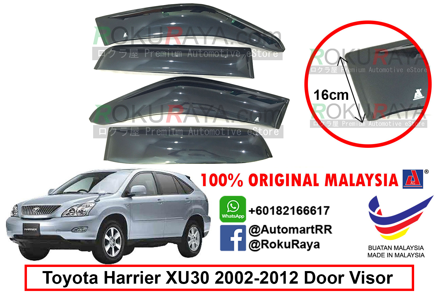 Toyota Harrier XU30 (2nd Gen) 2003-2008 AG Door Visor Air 